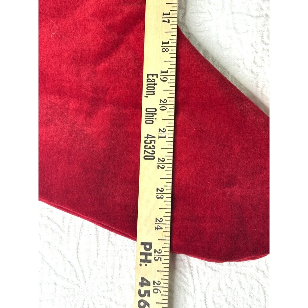 Pottery Barn Extra Large Velour Christmas‎ Stockings Set of 2 Embroidered NEW